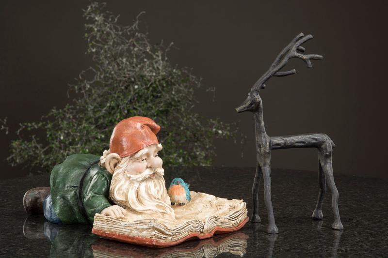 Innendørs Julepynt Ren svart støpejern 16x10x29cm