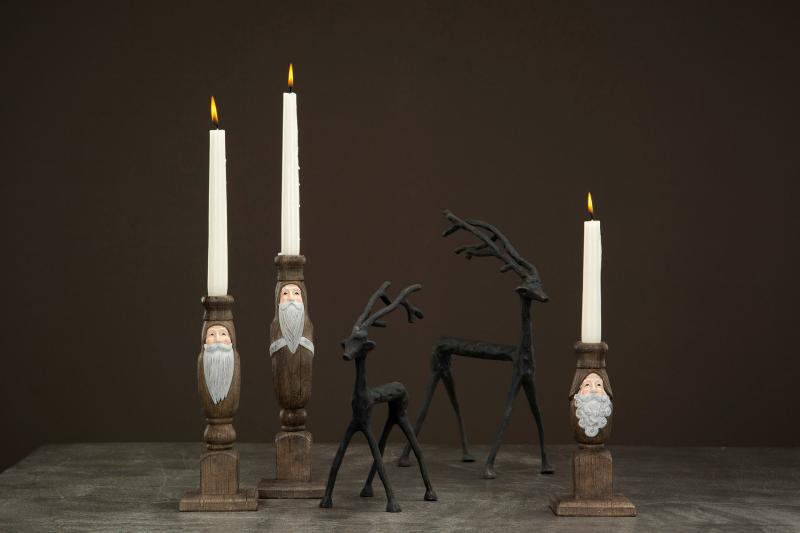 Innendørs Julepynt Ren svart støpejern 16x10x29cm