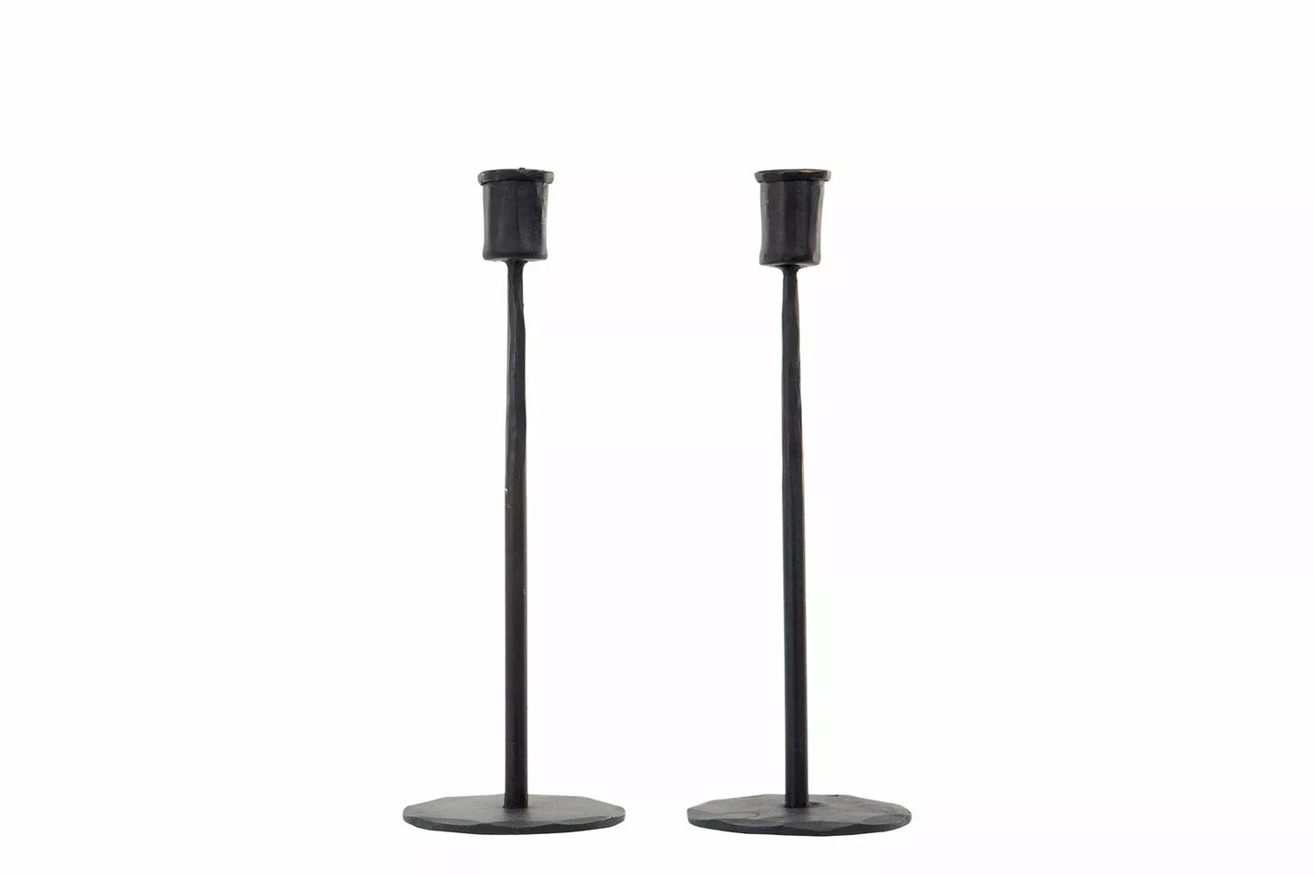 Lysestake Rett Svart Metall 9,5x27cm