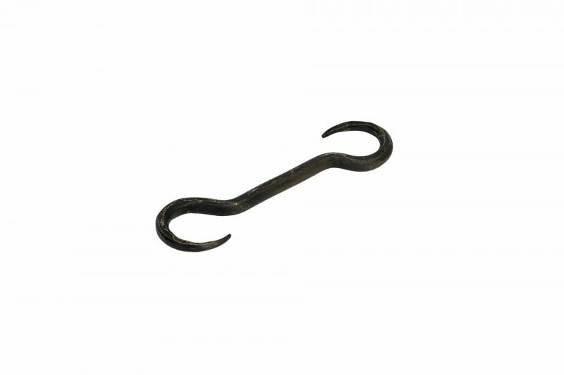 Hengende Hylle S Krok Smidd Svart Metall 3x12cm 4-pack