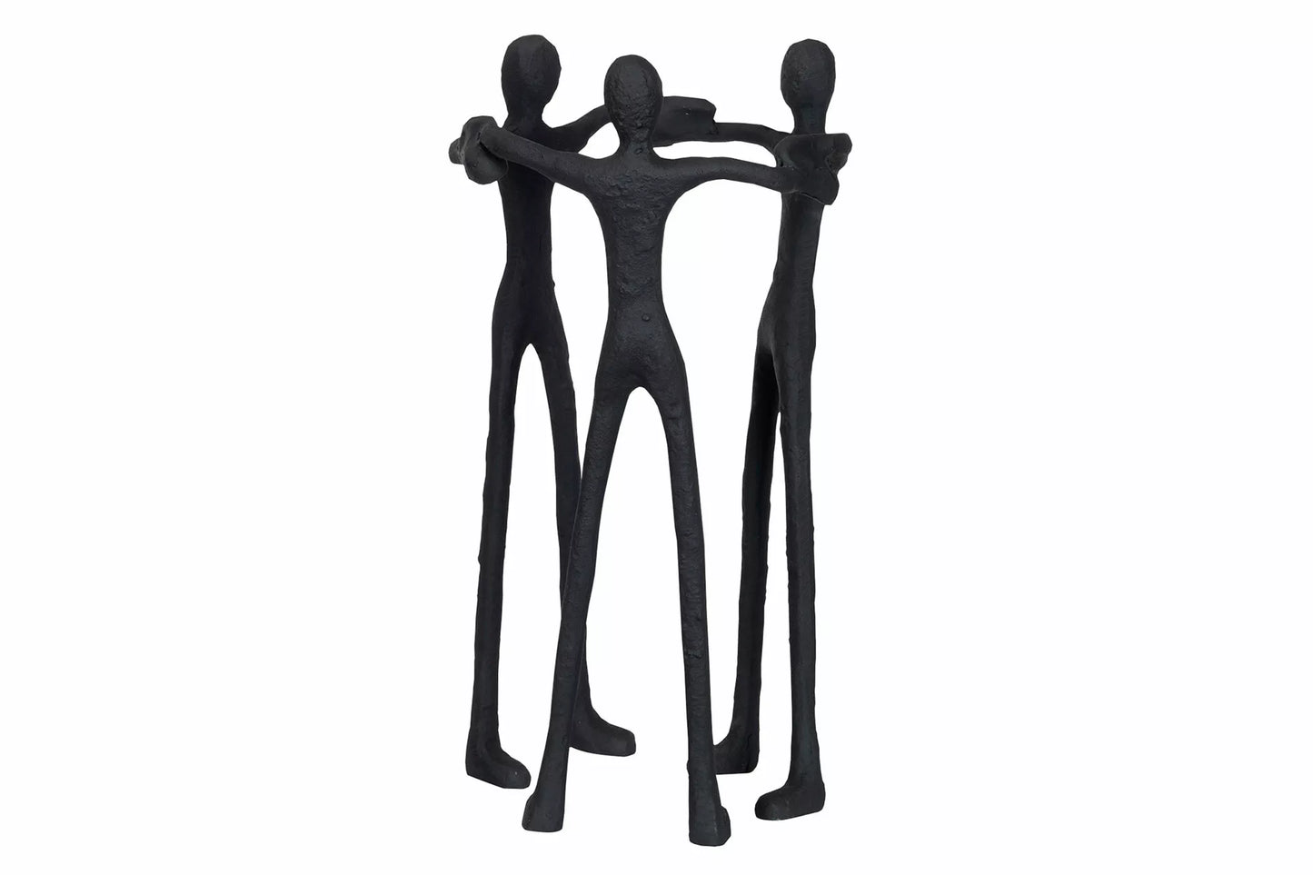 Dekorasjon Statue Circle Sort Metall 16x18x36cm