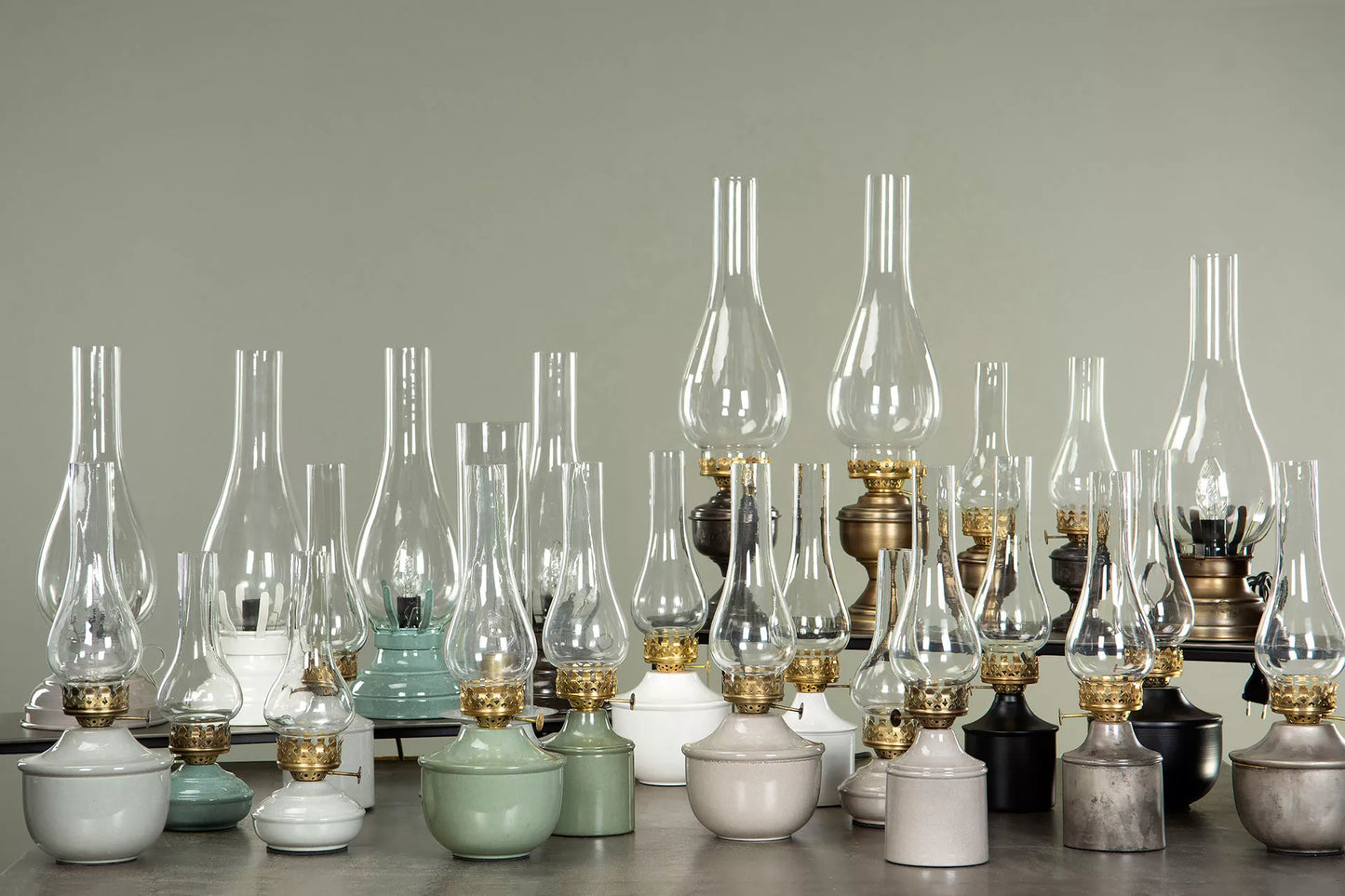 Bordlampe El 42 cm - Antikkbrun