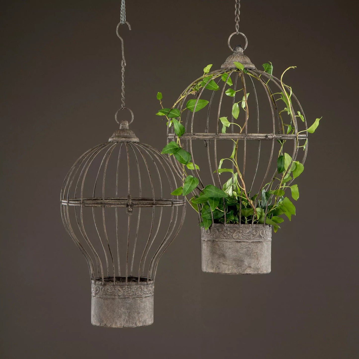 Blomsterpotte Blomsterkrukke Hengebur Varmluftballong 43 cm