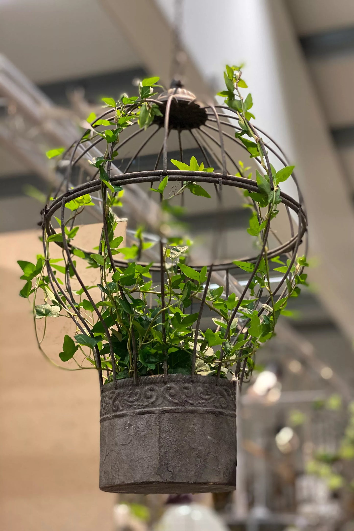 Blomsterpotte Blomsterkrukke Hengebur Varmluftballong 43 cm