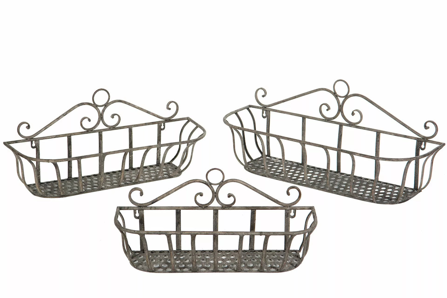 Blomsterpotte Blomsterkrukke Vegg kurv 3-packk Antikk