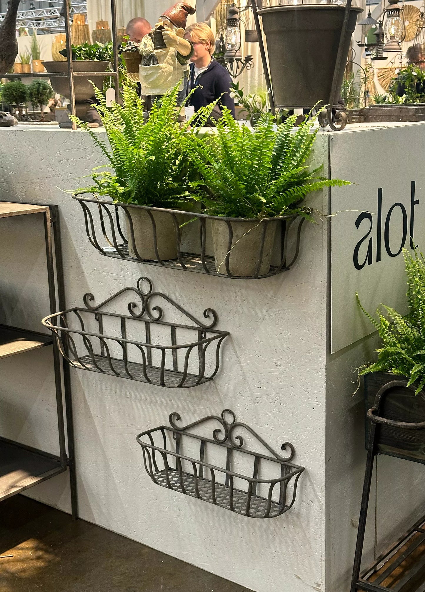 Blomsterpotte Blomsterkrukke Vegg kurv 3-packk Antikk