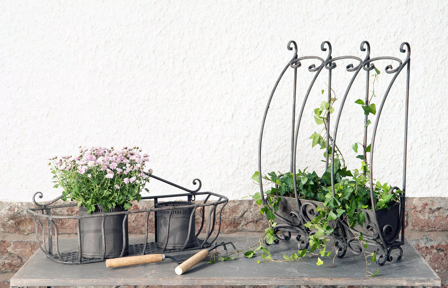 Blomsterpotte Blomsterkrukke Vegg kurv 3-packk Antikk