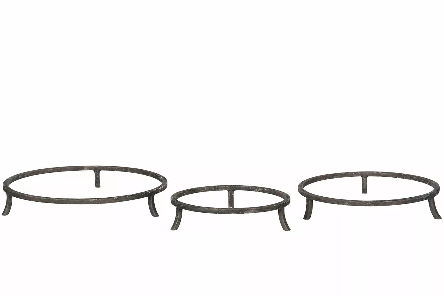 Blomsterpotte Blomsterkrukke Krukkering på fot til blomsterpotte Metall 3-pack