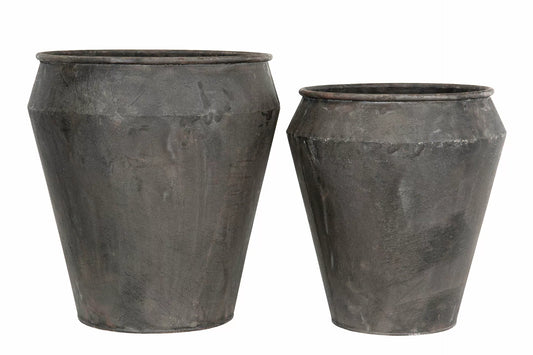 Blomsterpotte Blomsterkrukke Grano Metall Ø40x40x42,5cm 2-pack