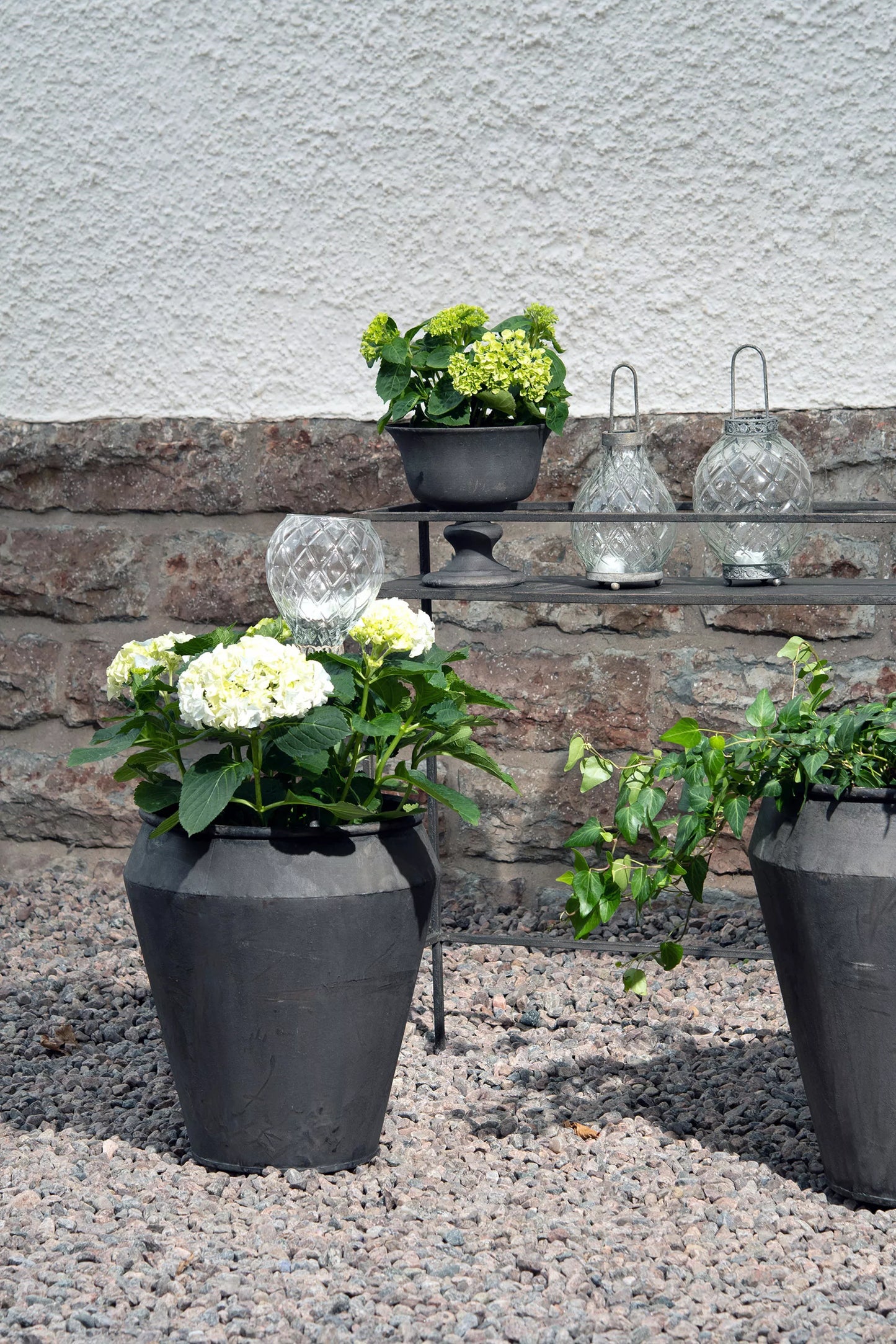 Blomsterpotte Blomsterkrukke Grano Metall Ø40x40x42,5cm 2-pack