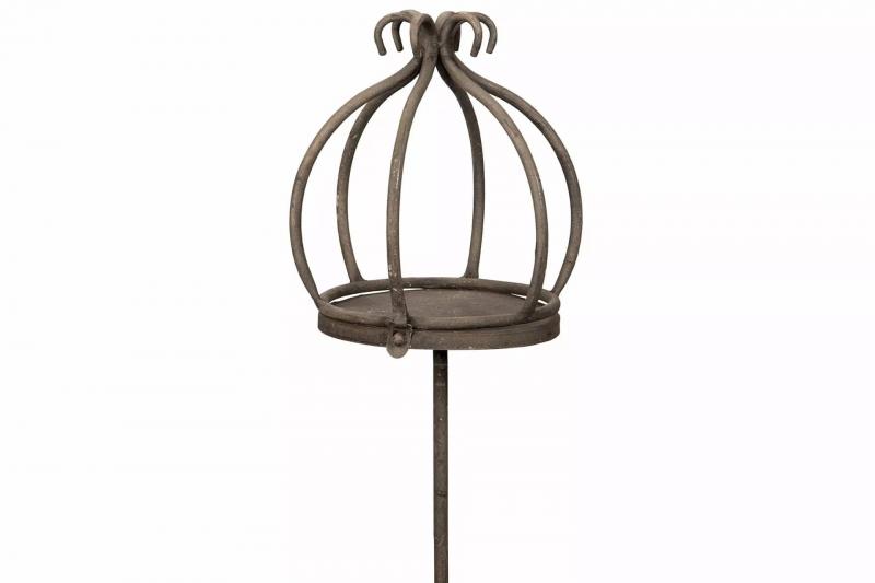 Lysestake Marshallholder Krona Metal 20x22x100cm