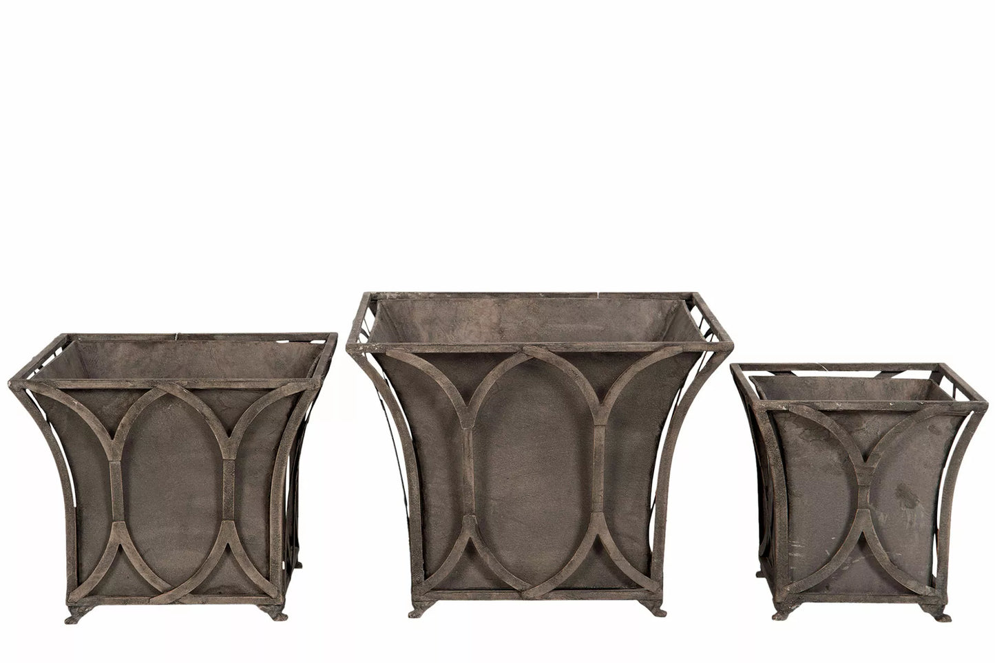 Blomkruka Valv Kvadrat Metall 34x26cm 3-pack I lager: Vecka 9