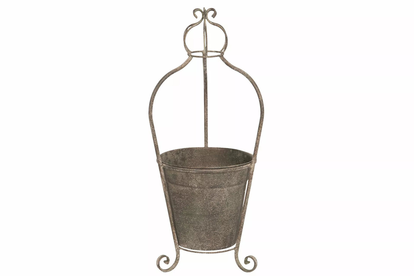 Blomkruka Krona Metall Grön 24x64cm I lager: Vecka 9