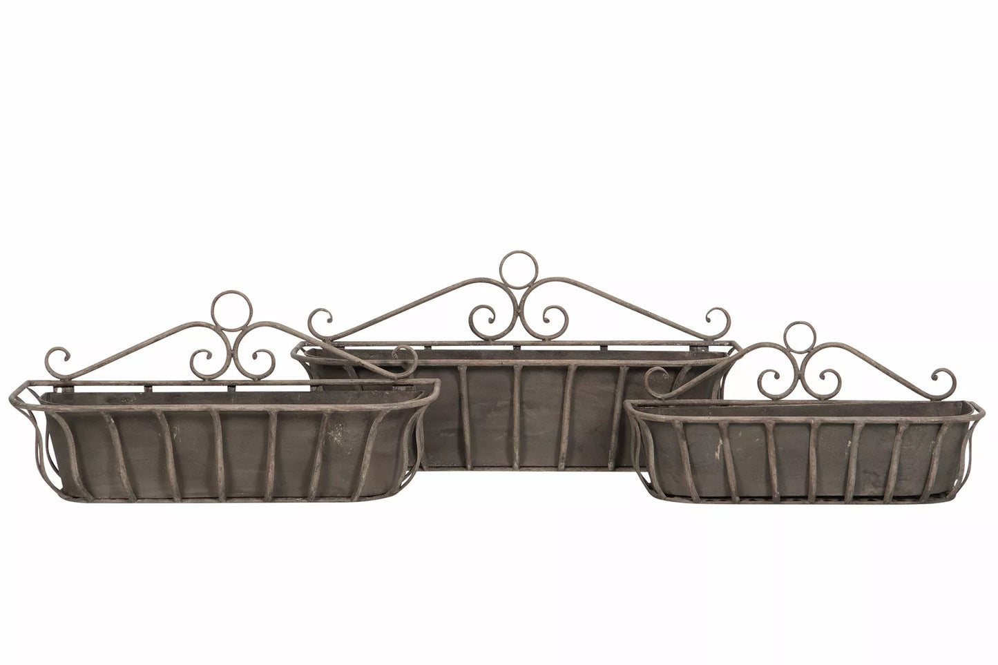 Blomlåda Med Insats Metall 63,5x22x29cm 3-pack I lager: Vecka 9