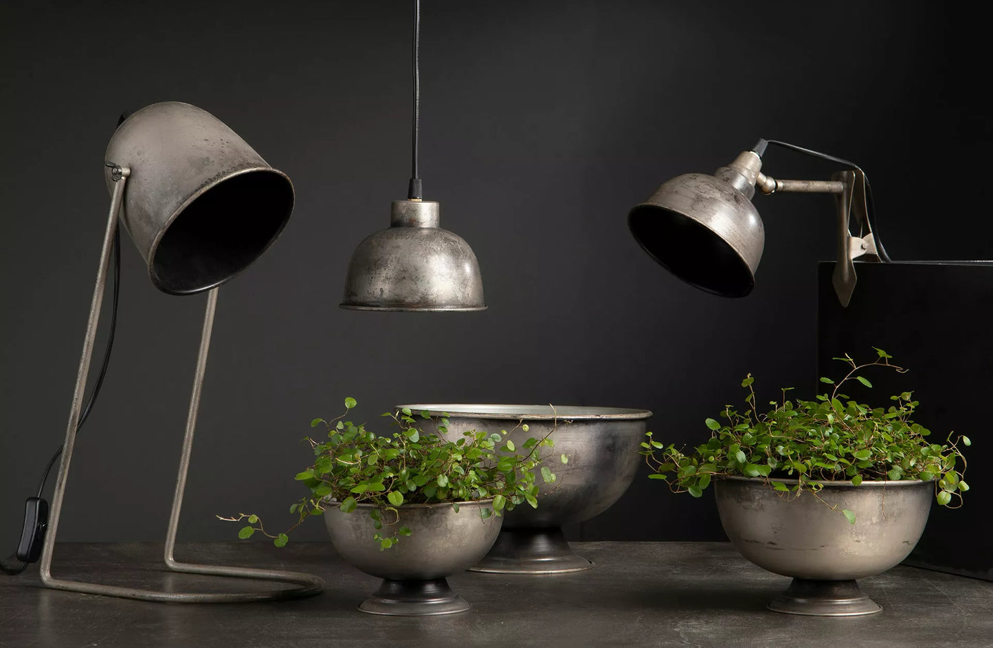 Vegglampe med Clip El - Cloudy grå