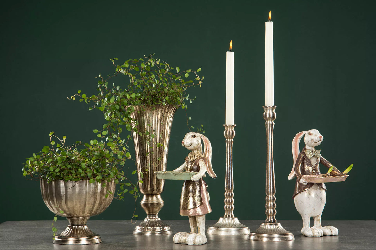 Blomsterpotte Blomsterkrukke Pokal Rex Champagne Ø21x42cm