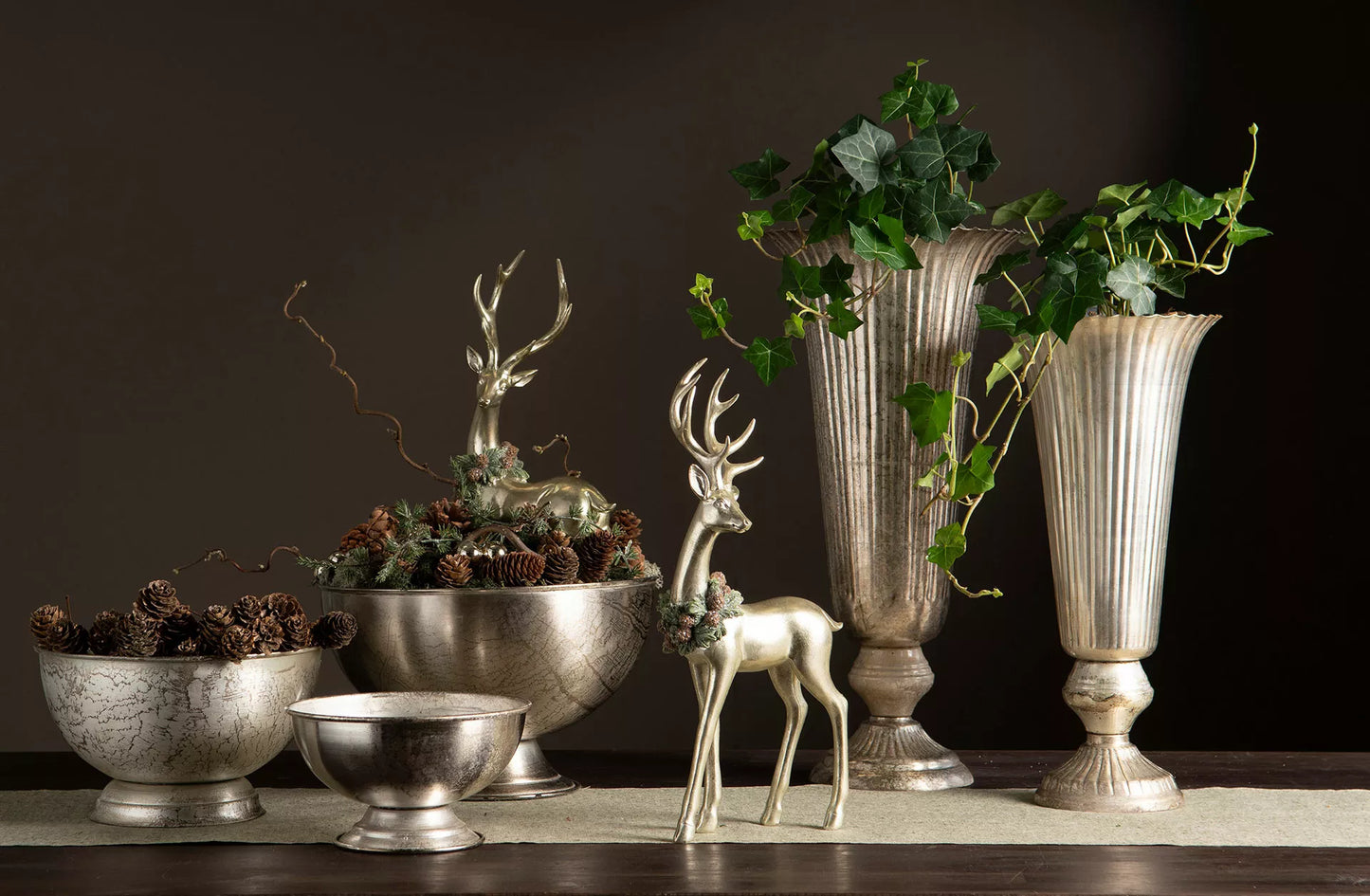 Blomsterpotte Blomsterkrukke Pokal Rex Champagne Ø17x36cm