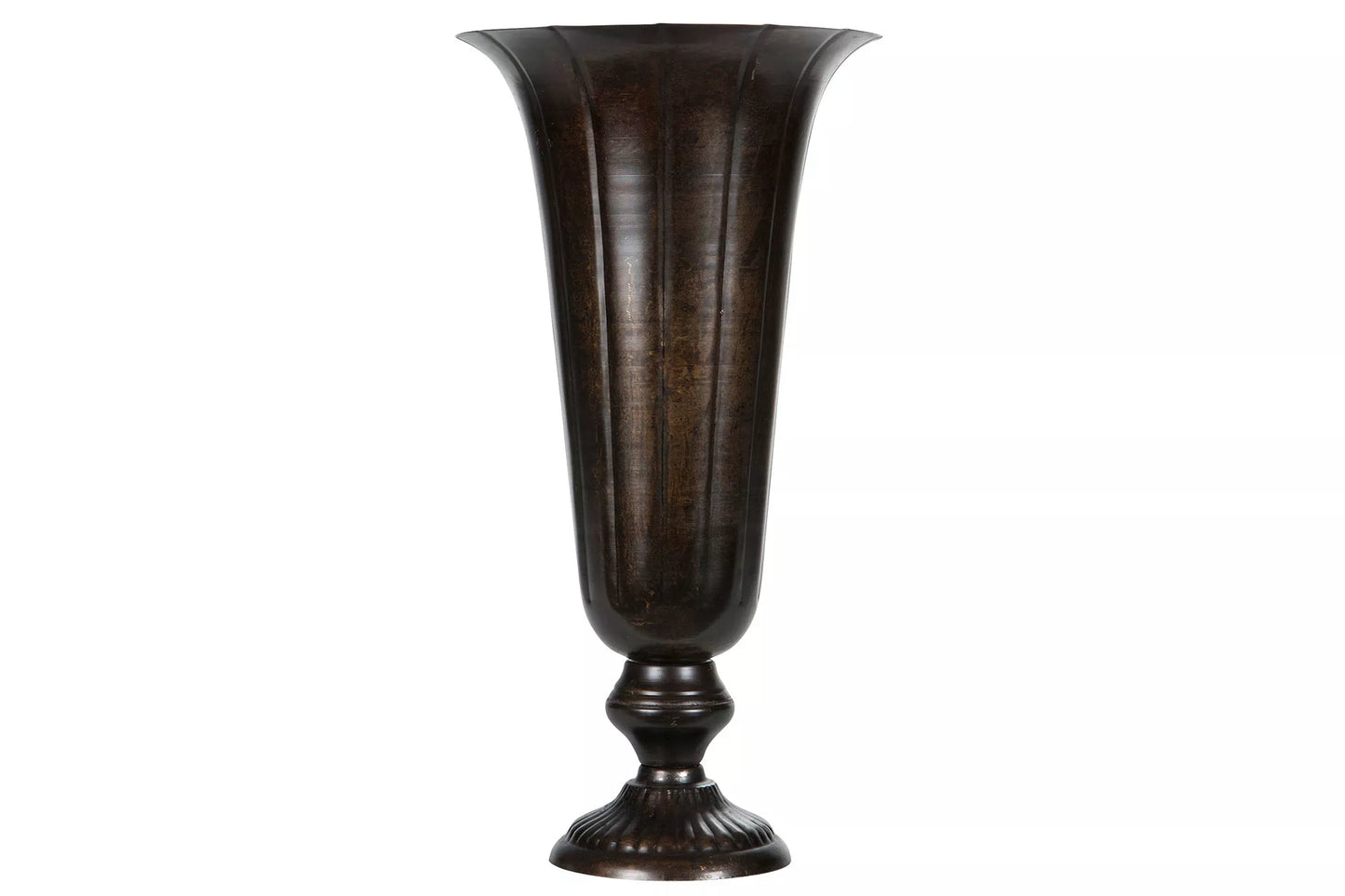 Dekorativ Vase Pokal Høy 42 cm - antik brun