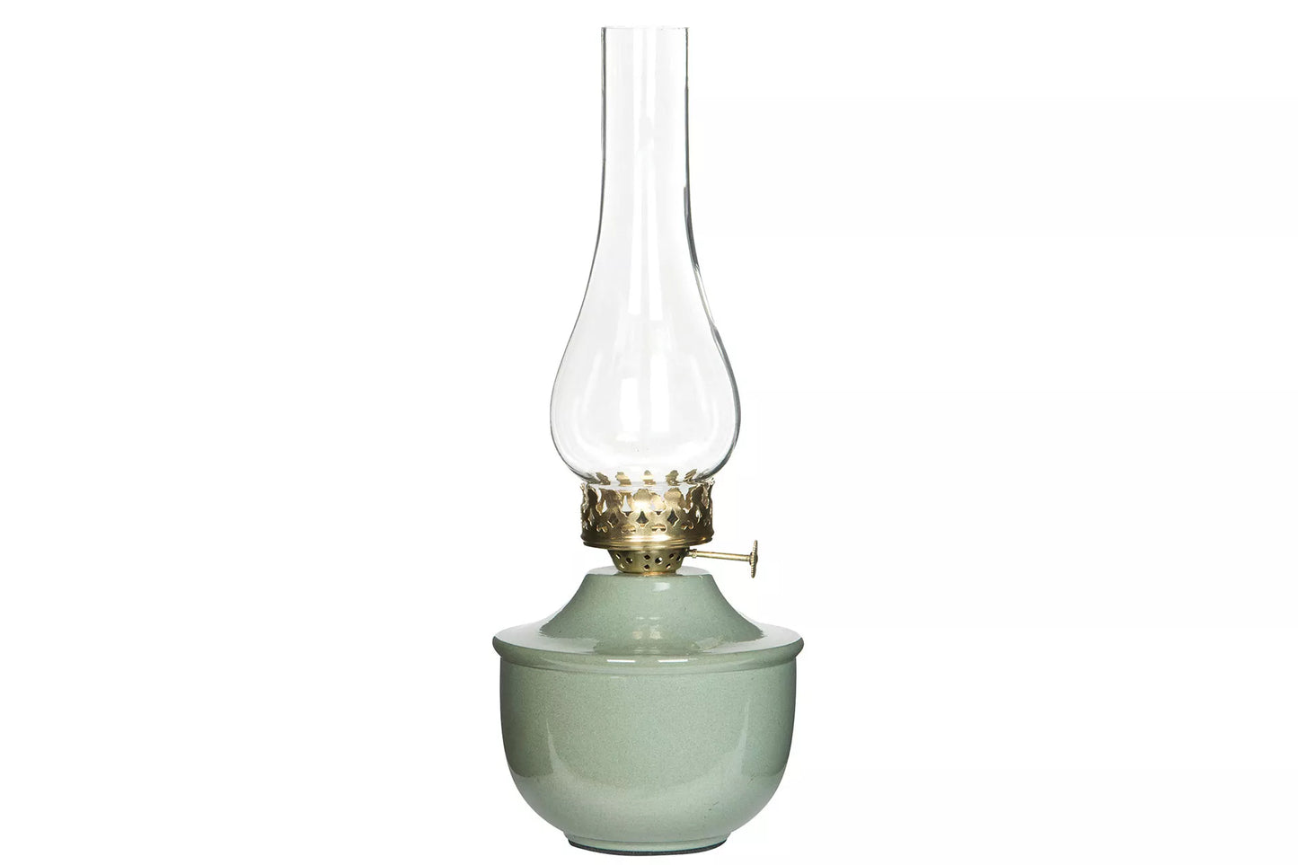 Lyslykt Lampe till telys Emalj Grønn Juno Ø13x34cm