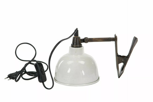 Vegglampe med Clip El - Emalje Shell