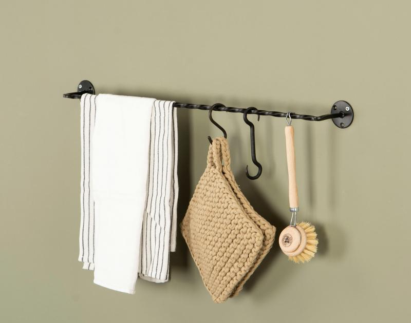 Baderomsinnredning Håndkleholder Metall Svart mix 2-pack