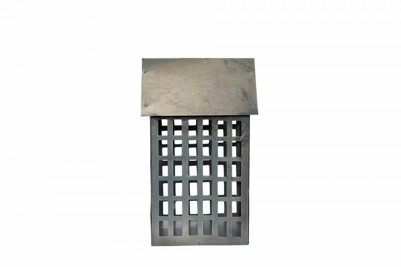 Lyslykt Fyrtårn Metall Gammel Grå 10x11x17,5cm