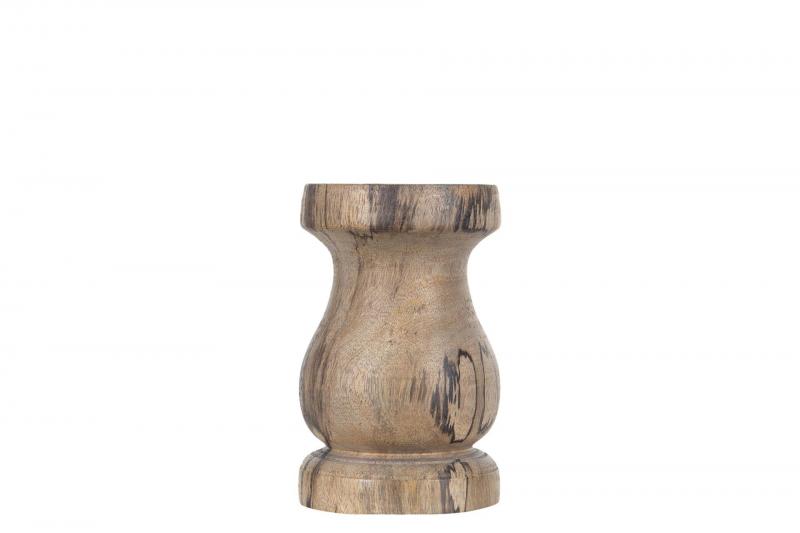 Lysestake Blokklys Antik Tre 9,5x14,5cm