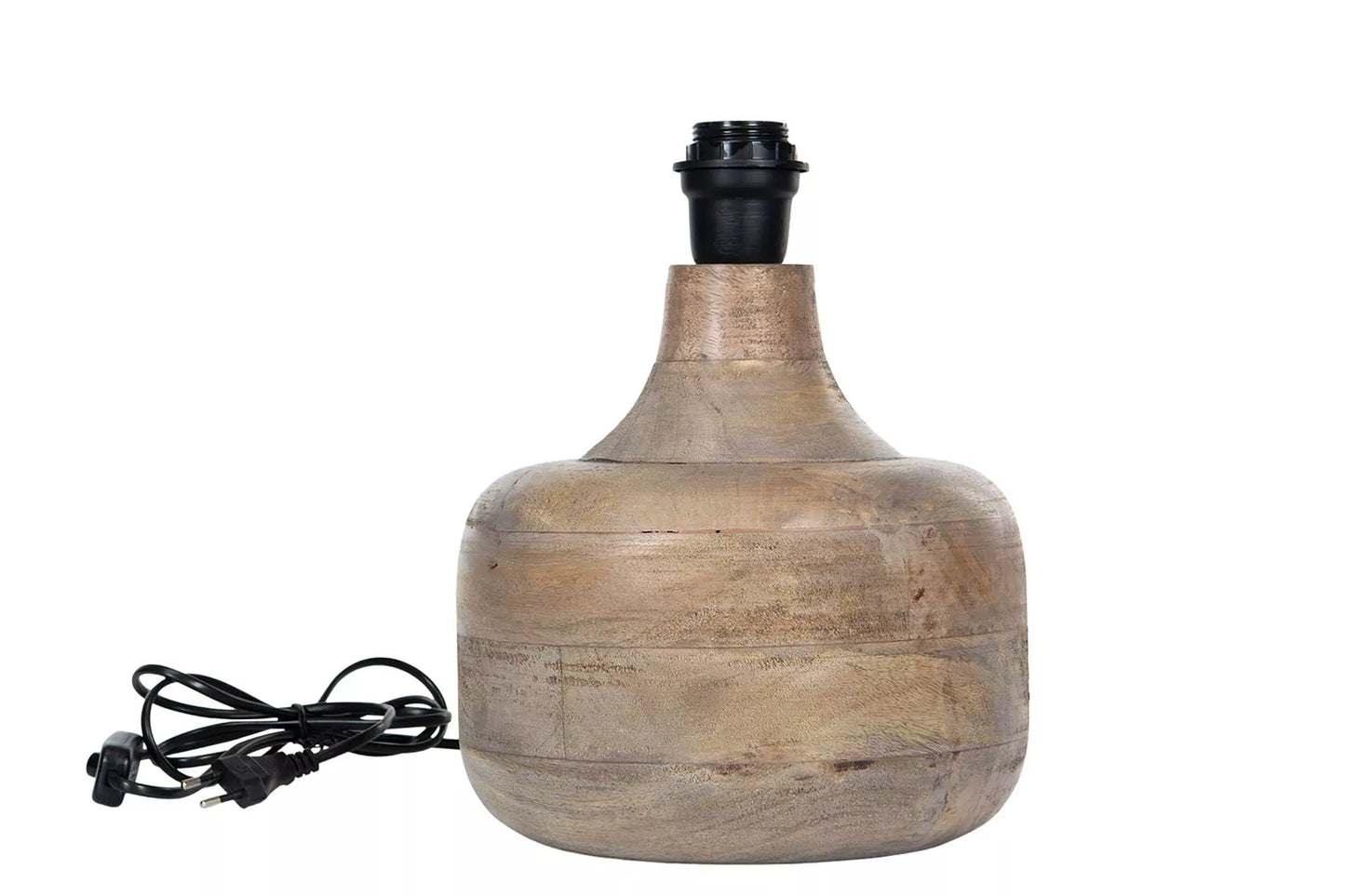 Bordlampe Lampefot Form Antikk Tre Ø26x22cm