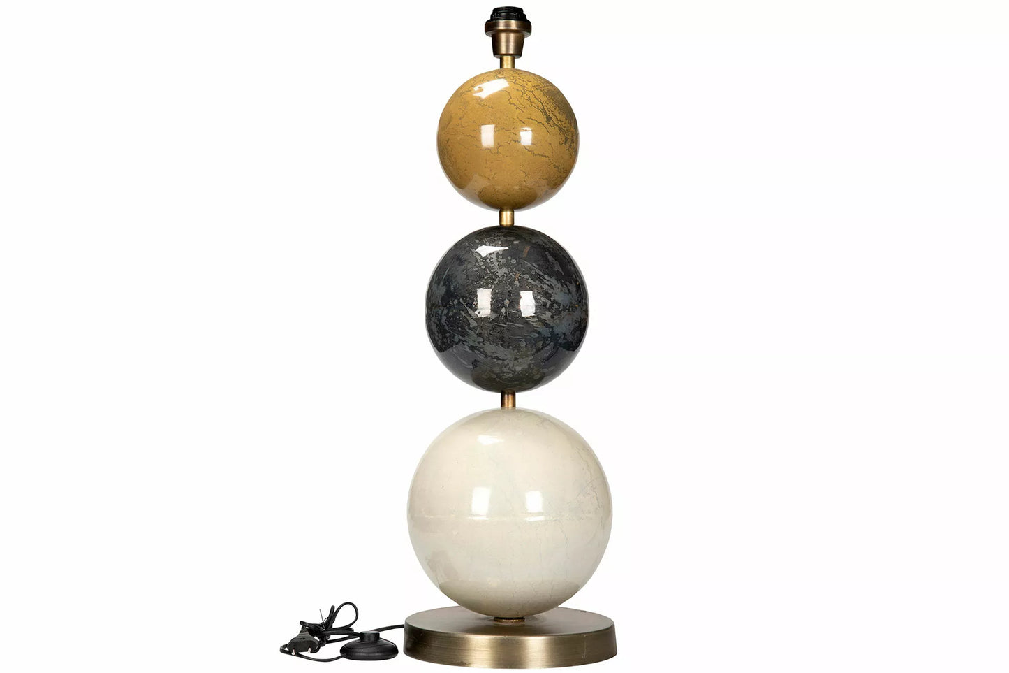 Bordlampe Lampefot Multi Stone Sennep 78cm