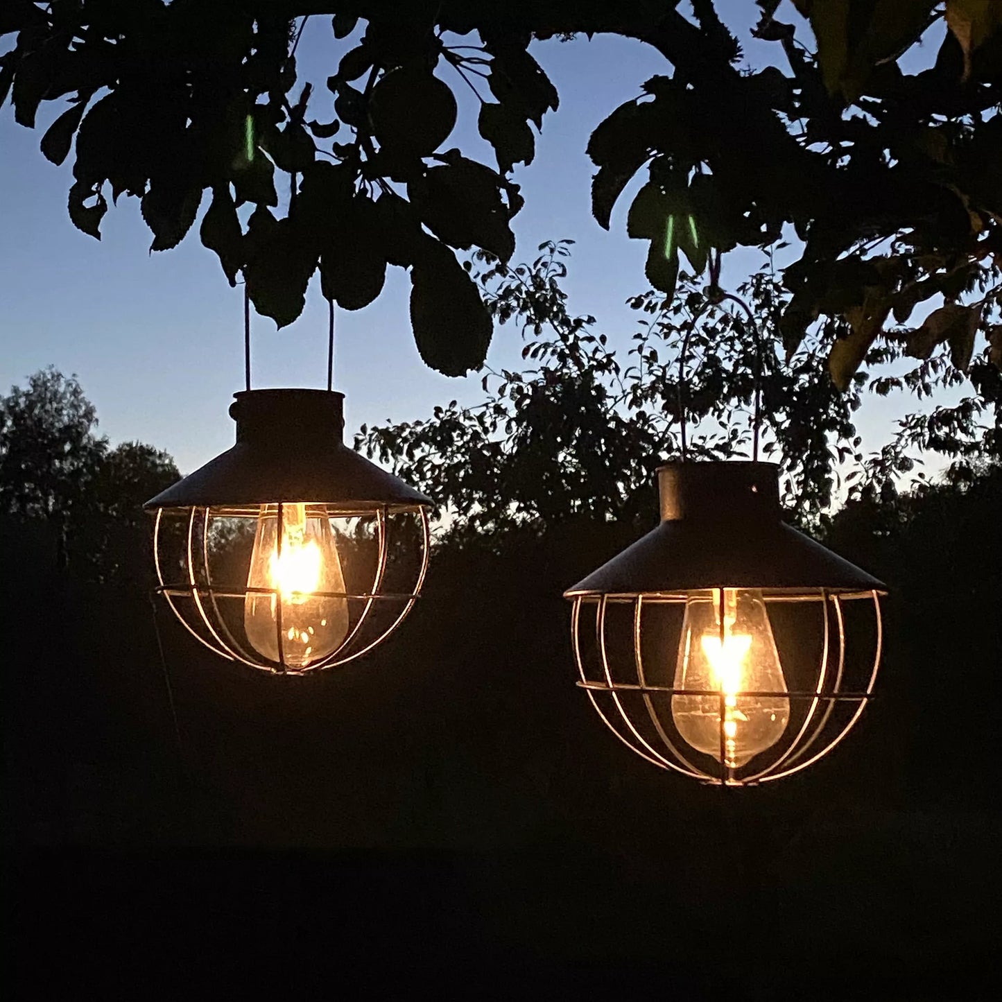 Hagebelysning Div. Taklampe Solcelle Led Hengende Sort Antall 17x22cm