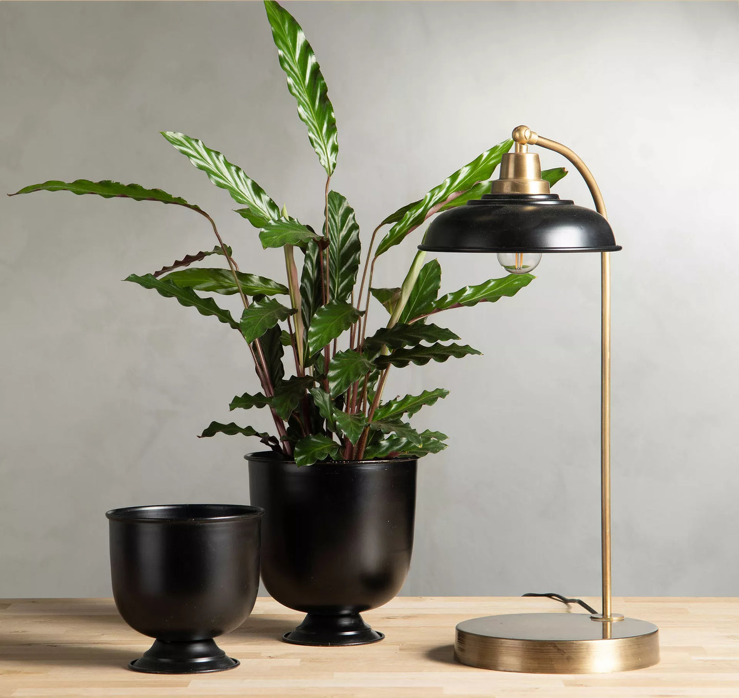 Bordlampe Noa Emalje Svart 30x52cm