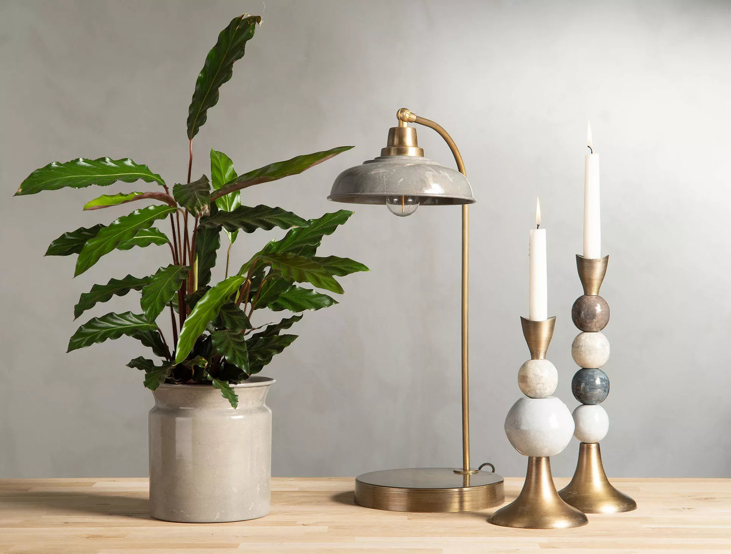 Bordlampe Noa Greige 30x52cm