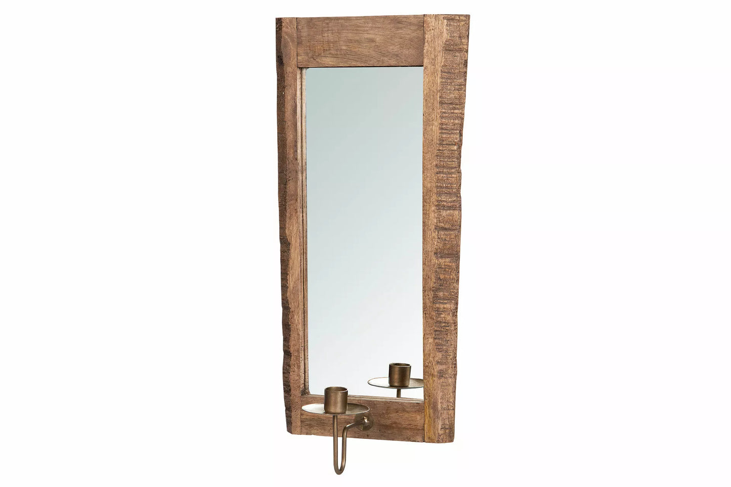 Lysestake Lyslampett vegg Speil Tre 21,5x14x46,5cm