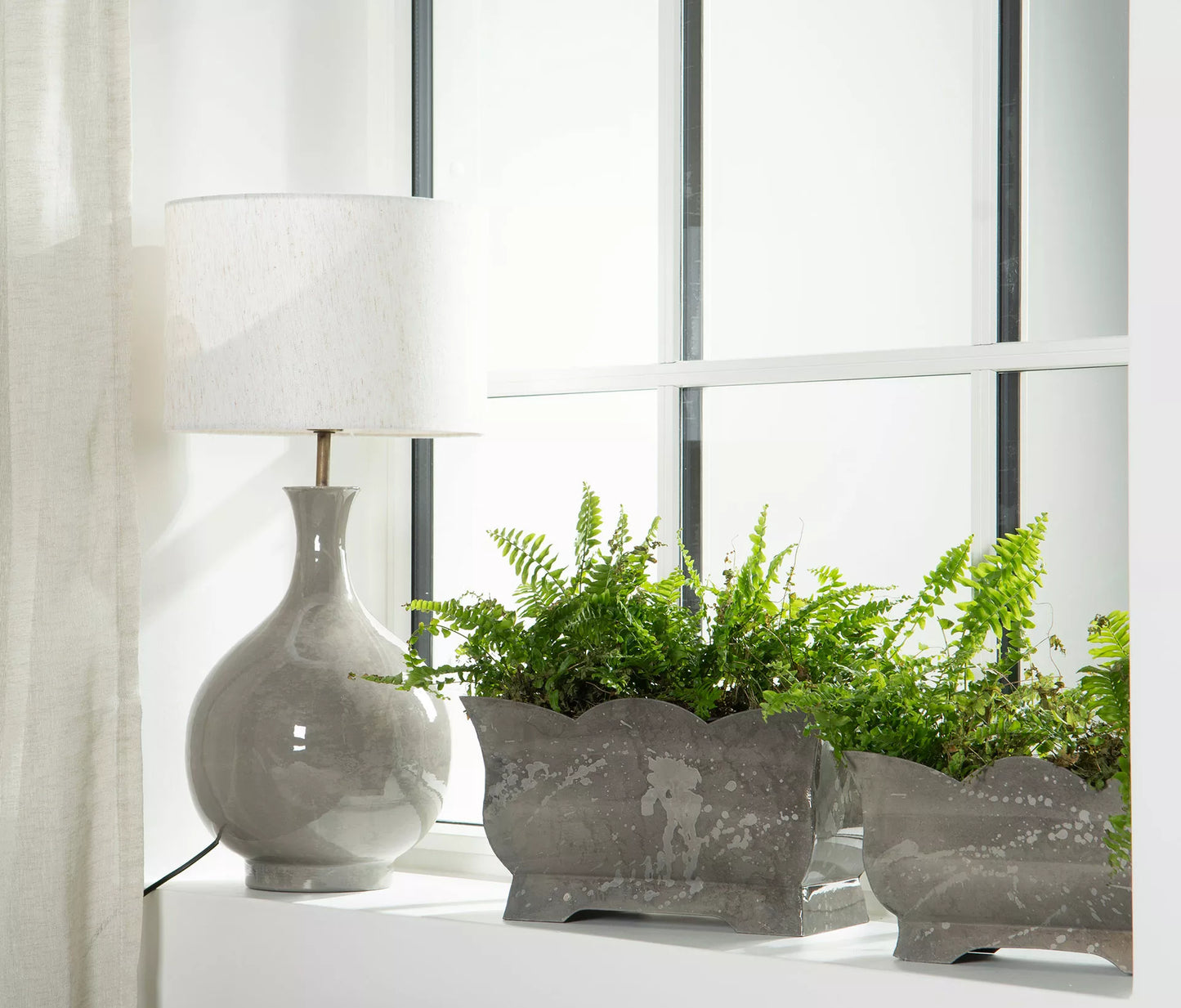 Bordlampe Larissa Greige 25x50cm