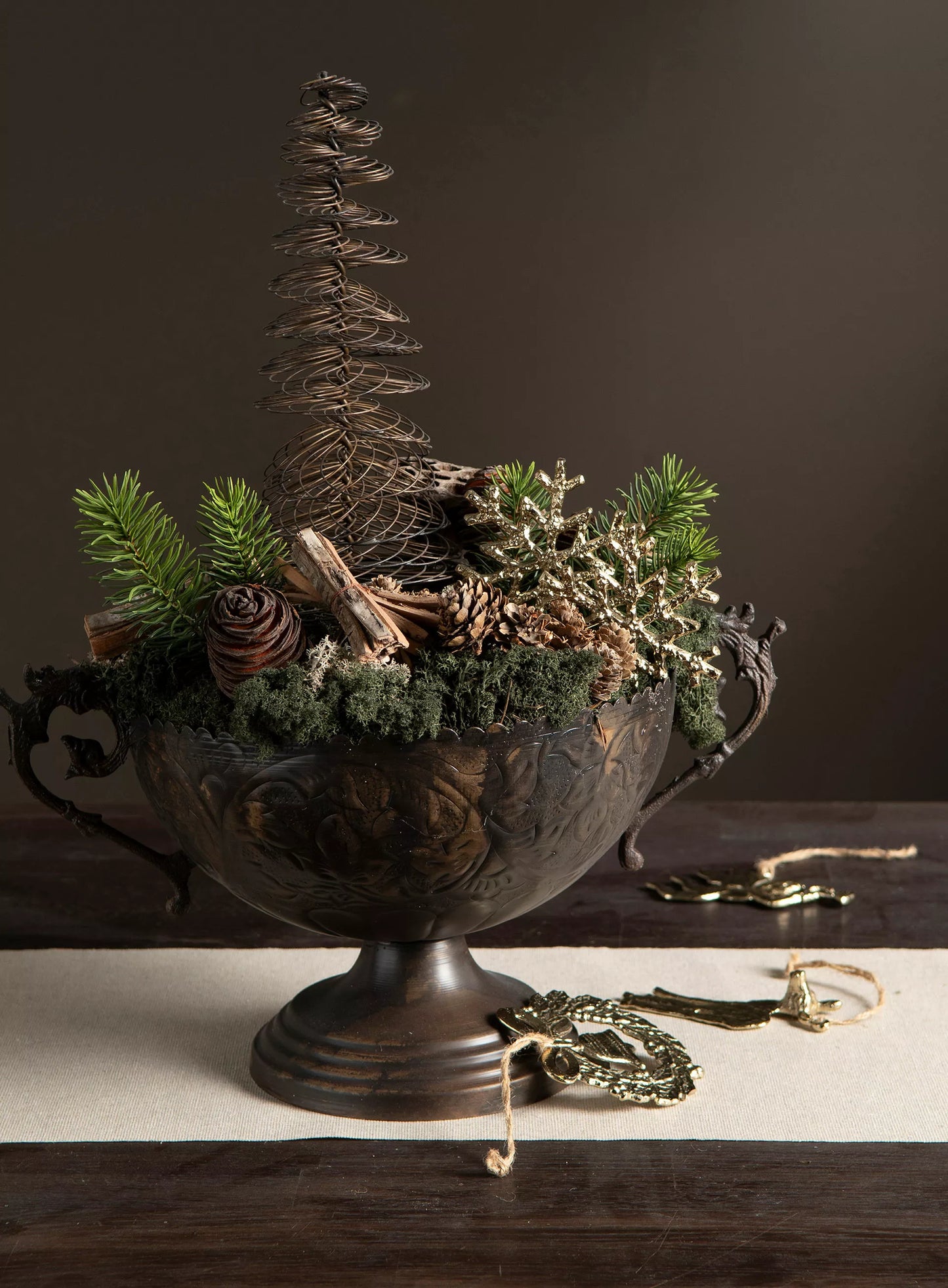 Blomkruka Pokal Lexi Antik Brun 28x20x17,5cm I lager: Vecka 11