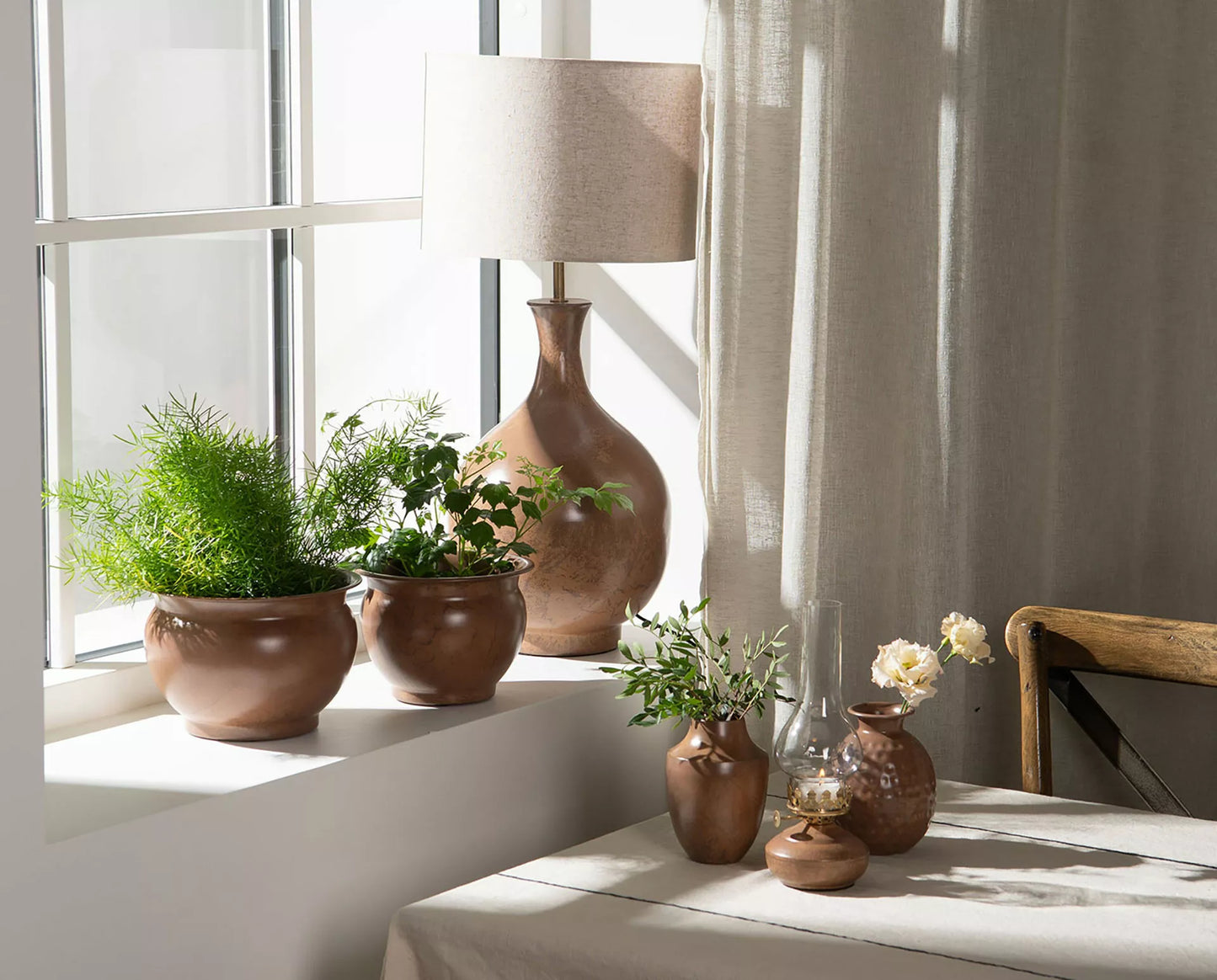 Bordslampa Lampfot Larissa Clay 25x50cm I lager: Vecka 23