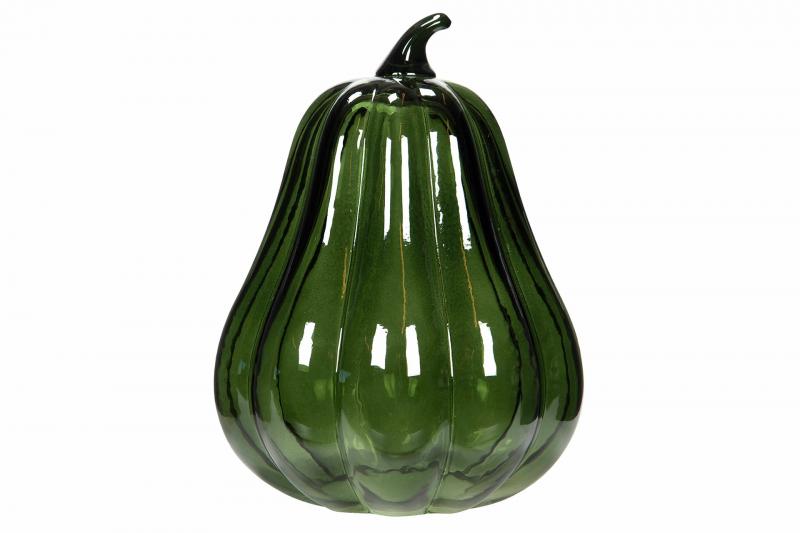 Dekorasjon Gresskar Glass Avlang Grønn 15x20cm