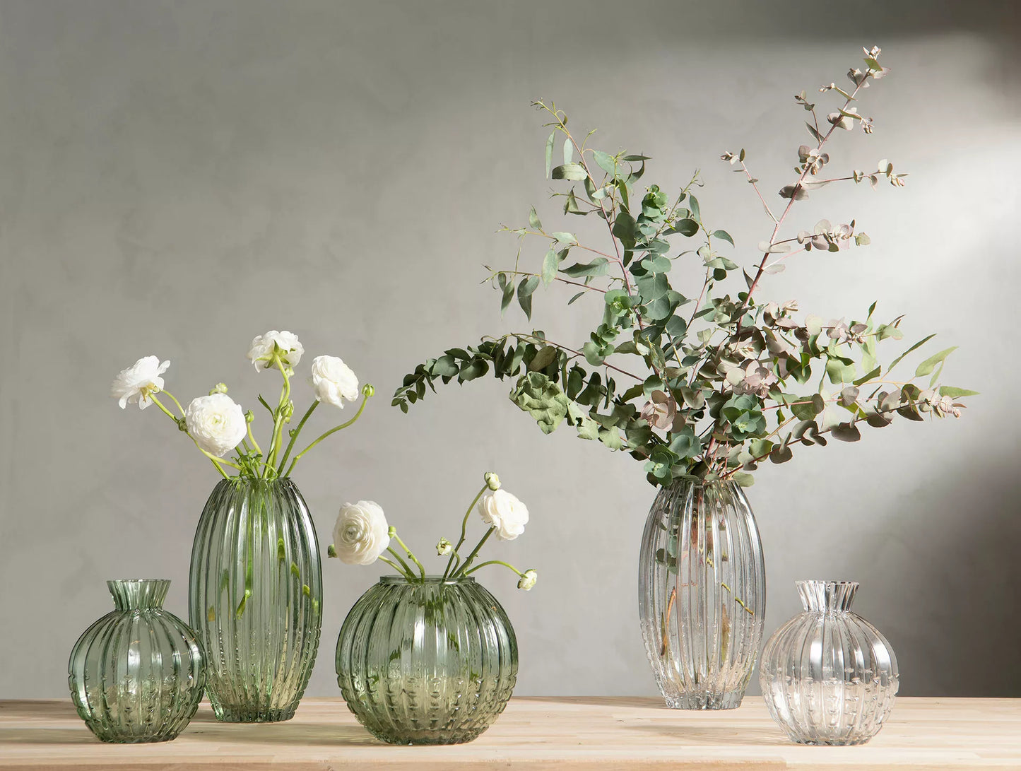 Dekorativ Vase Glass Allium Grønn Ø20x10x18cm