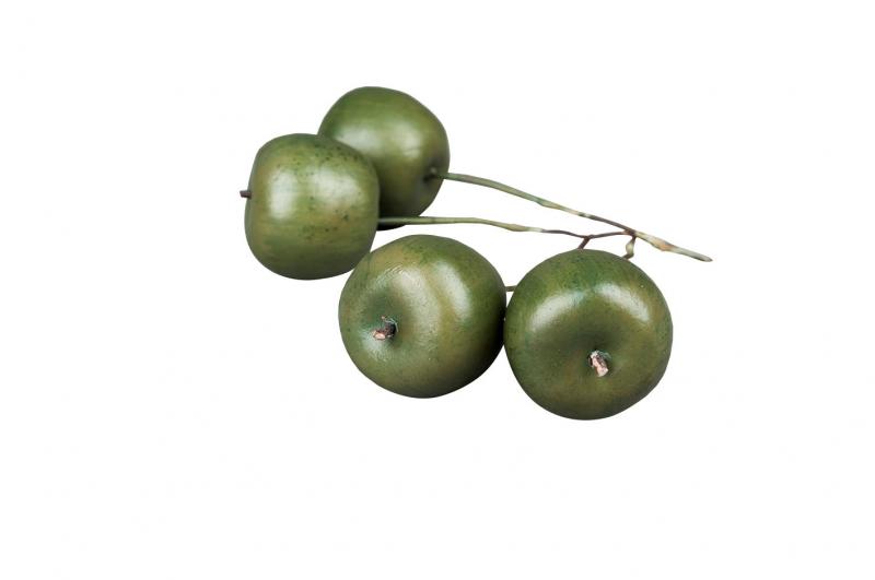 Pynt Eple Grønn tråd 35mm 10-pack