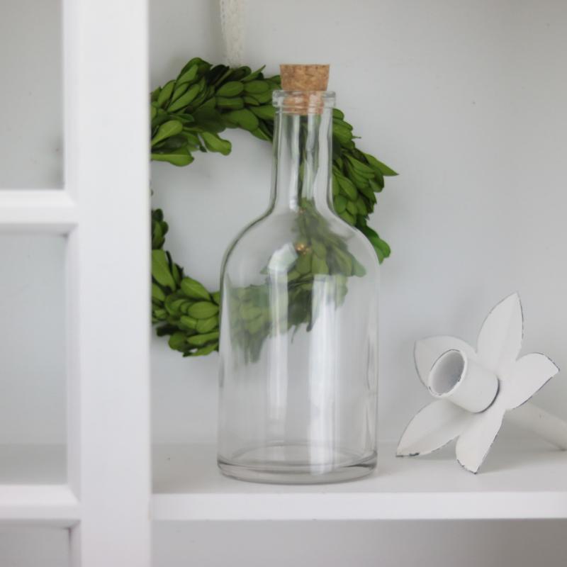 Dekorativ Flaske Klar 400ml 8x18cm 2-pack