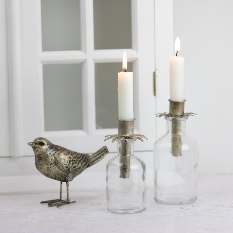 Dekorativ Flaske Klar 250ml 7,2x12cm 2-pack