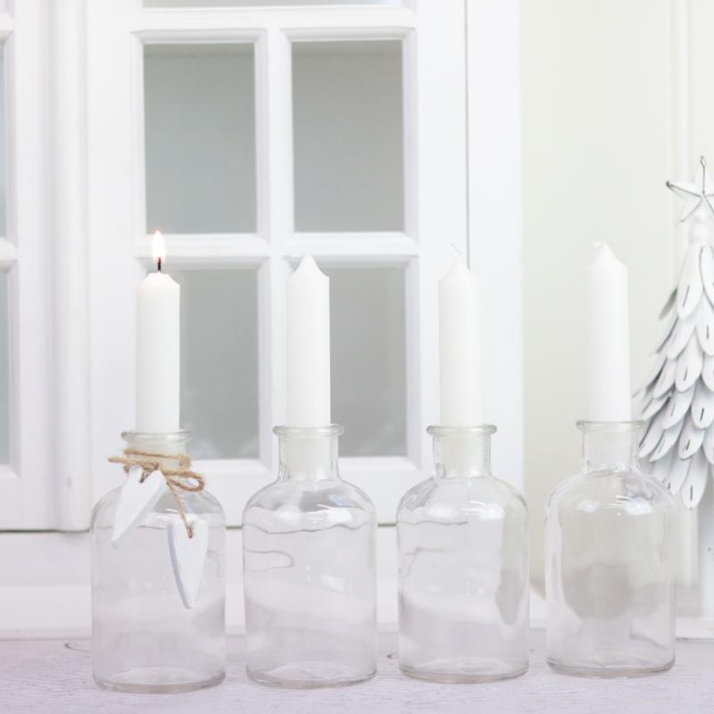 Dekorativ Flaske Klar 250ml 7,2x12cm 2-pack