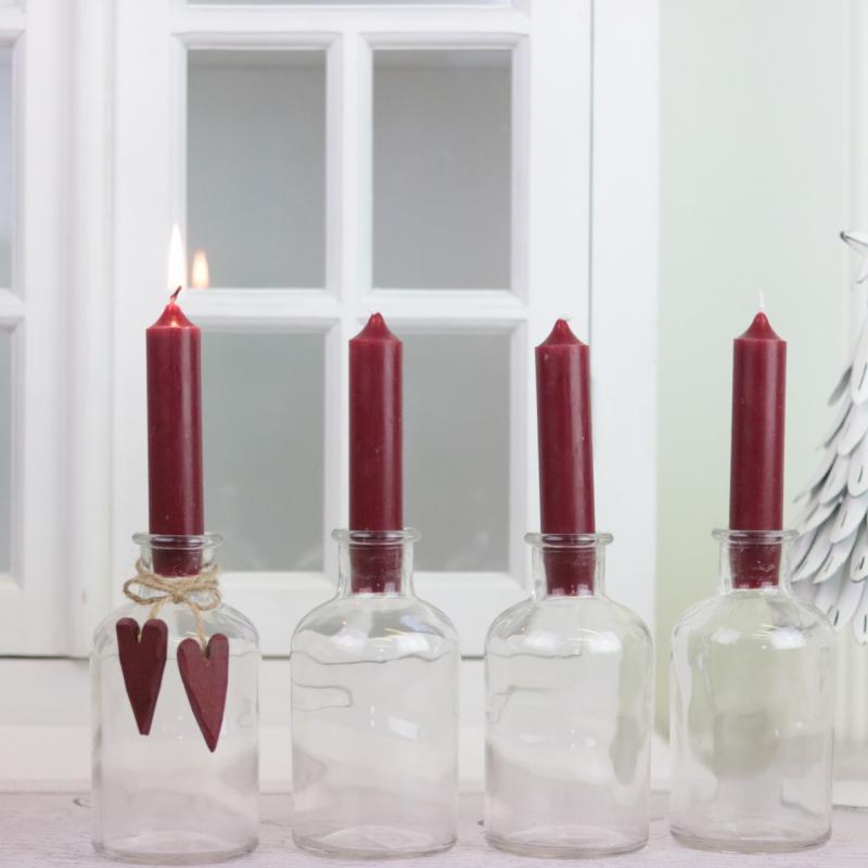 Dekorativ Flaske Klar 250ml 7,2x12cm 2-pack