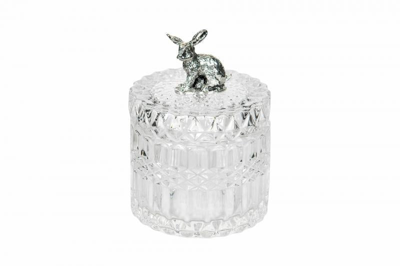 Påskepynt Glasskrukke Kanin Ø9x13,5cm