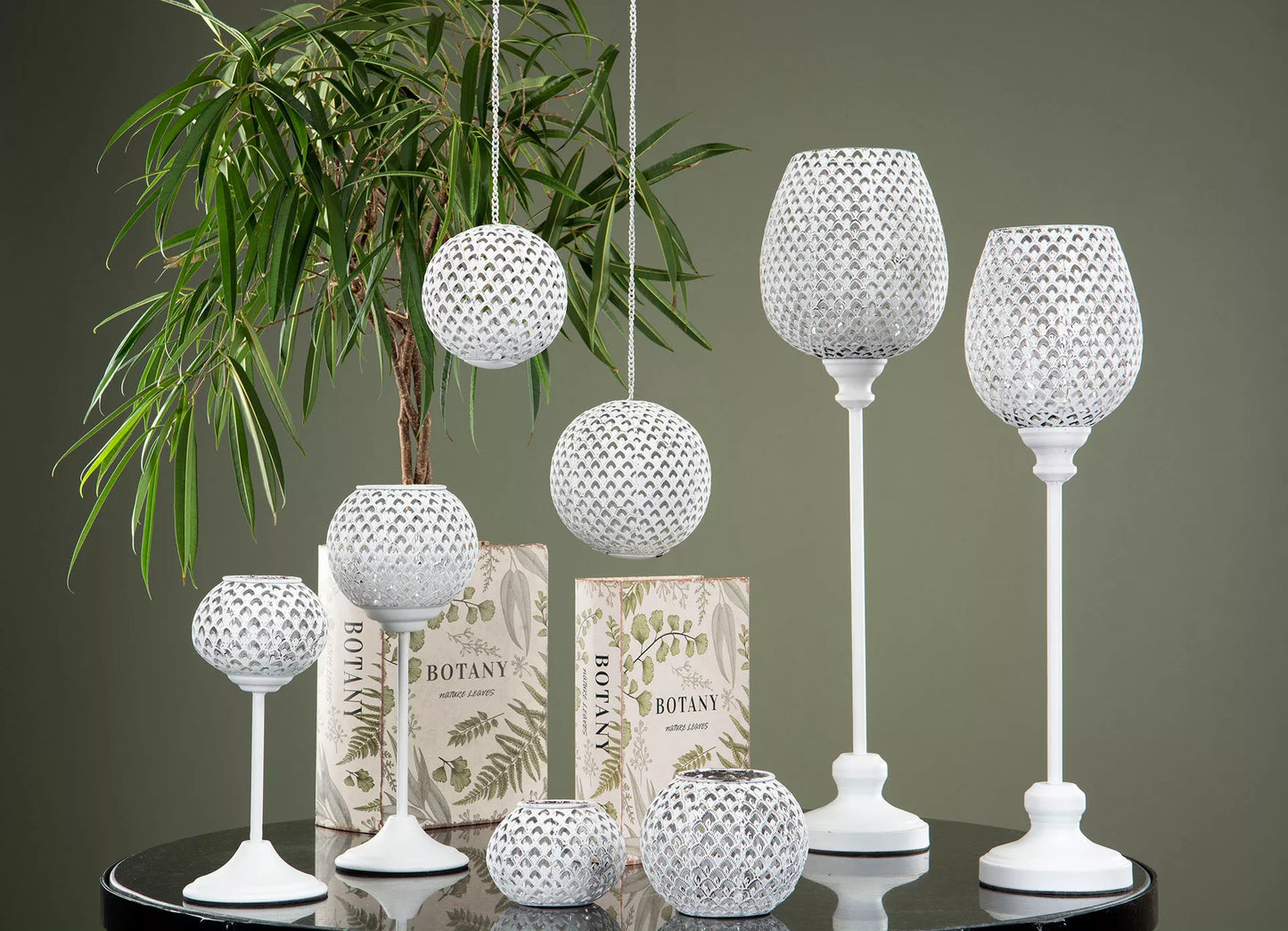 Lyslykt Sia Hvit telys led 16cm