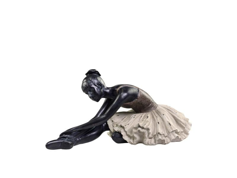 Dekorasjon Ballerina sittende H15 / L32 / W18 cm semsket skinn SALG