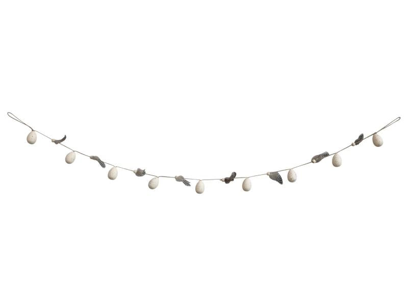 Påskepynt Ranke æg og fjer 110 cm