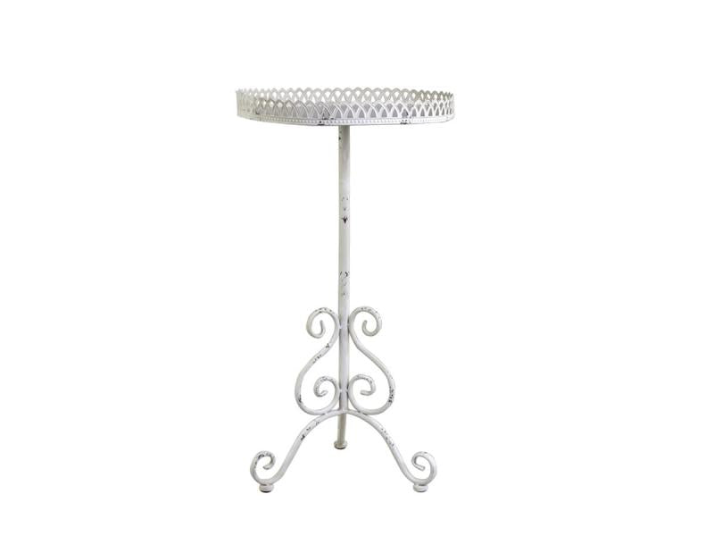 Sidebord Bord filet defer kant H60 / Ø32 cm krem