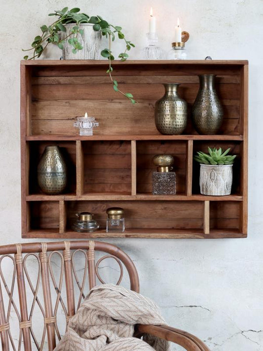 Vegghylle H55/L70/B12 cm natur