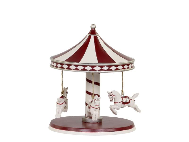 Innendørs julepynt Dekorasjon karusell Vintage med hester H17,5/Ø14,5 cm